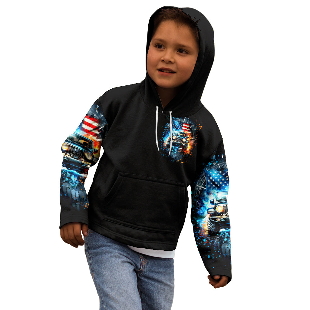 Fire Jeep Kid Hoodie American Jeep Life