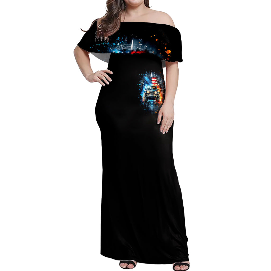Fire Jeep Off Shoulder Maxi Dress American Jeep Life