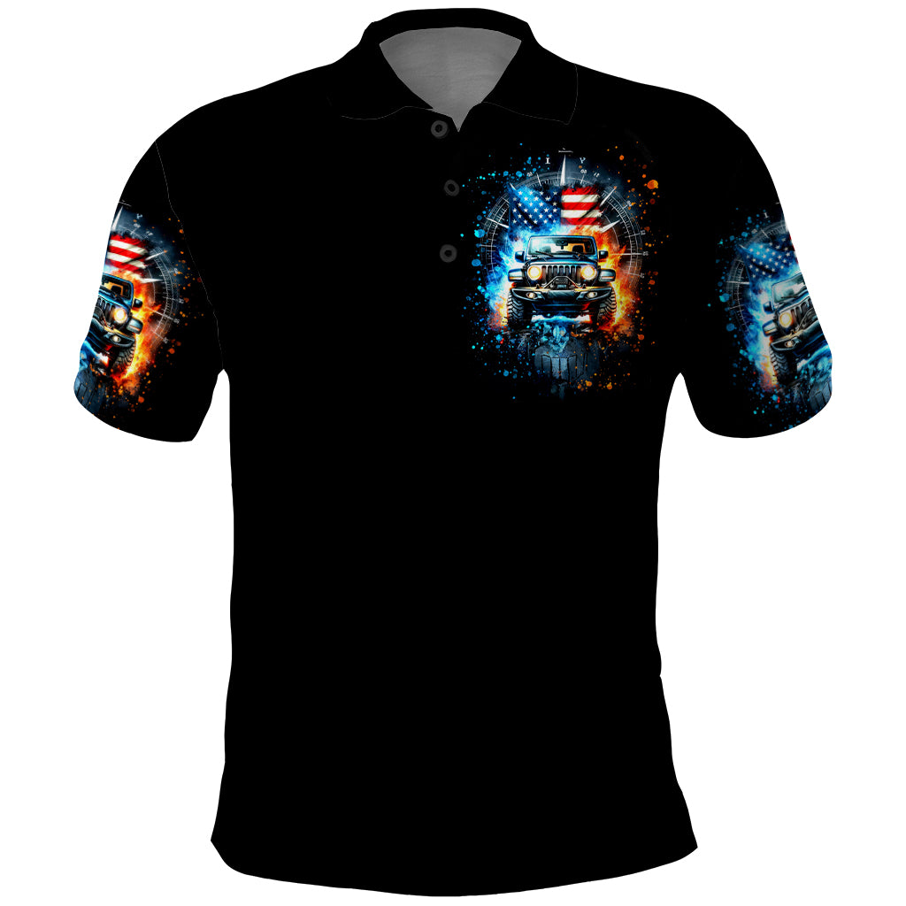 Fire Jeep Polo Shirt American Jeep Life