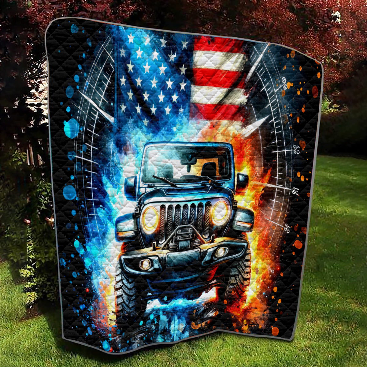 Fire Jeep Quilt American Jeep Life