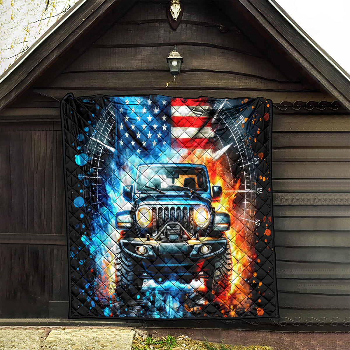 Fire Jeep Quilt American Jeep Life