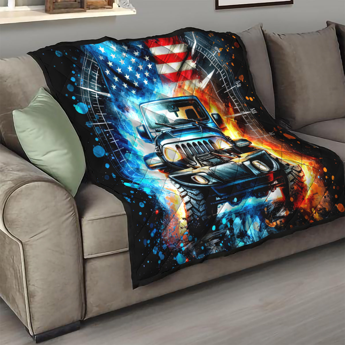Fire Jeep Quilt American Jeep Life