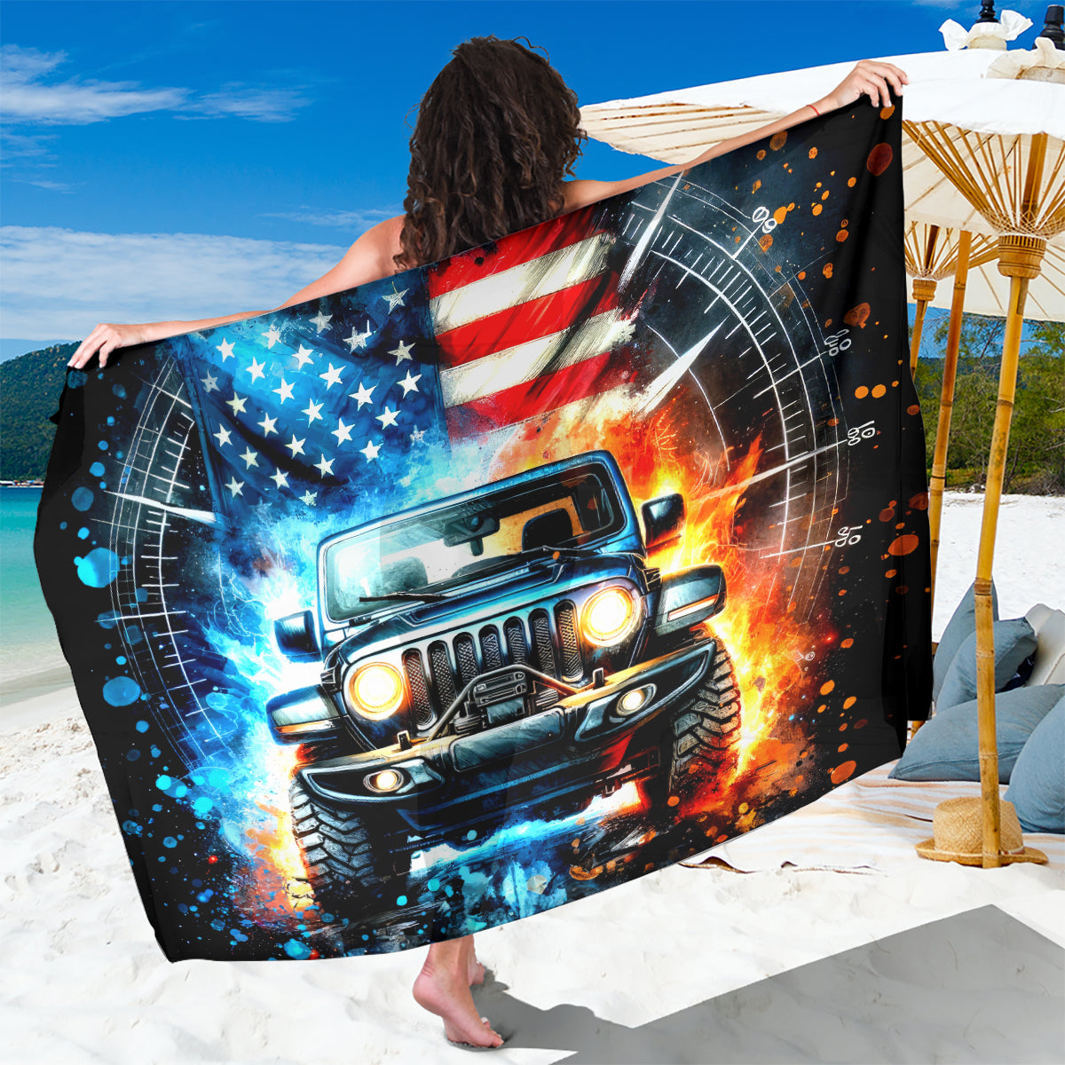 Fire Jeep Sarong American Jeep Life