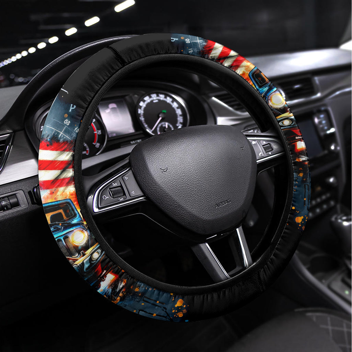 Fire Jeep Steering Wheel Cover American Jeep Life