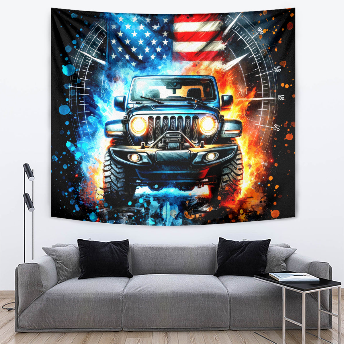 Fire Jeep Tapestry American Jeep Life