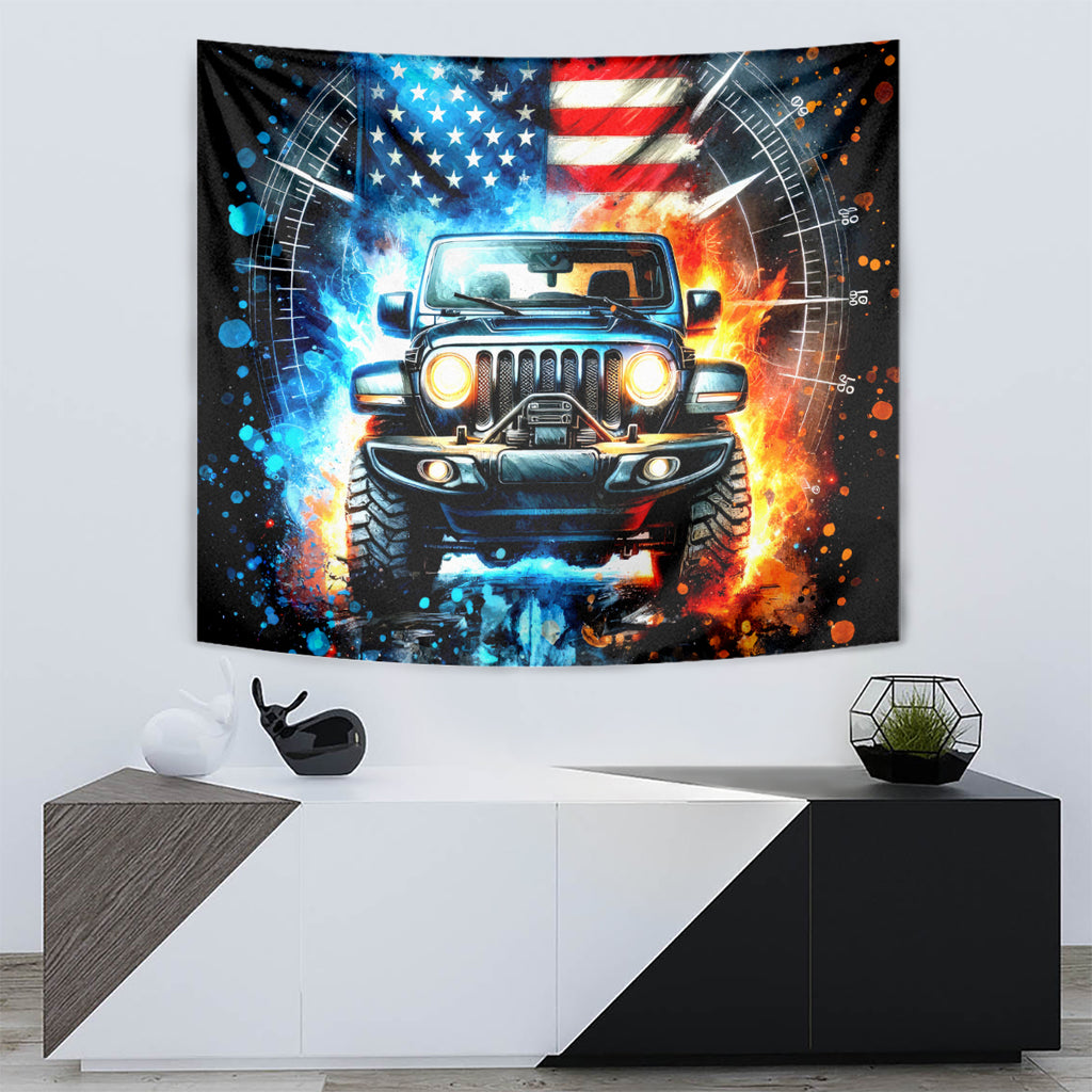 Fire Jeep Tapestry American Jeep Life