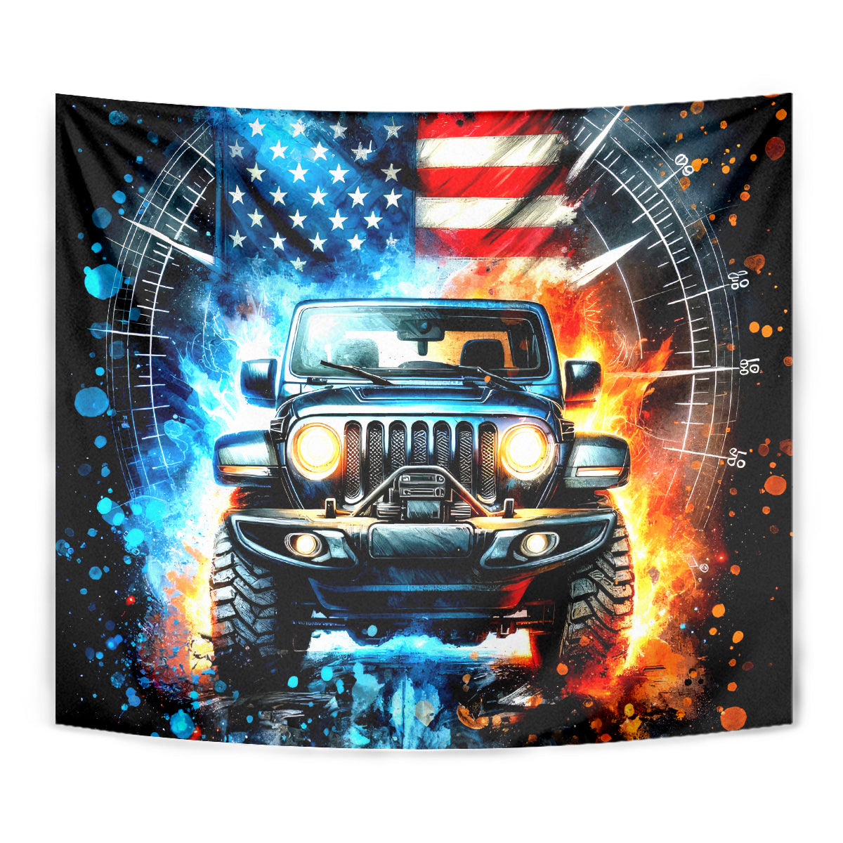 Fire Jeep Tapestry American Jeep Life
