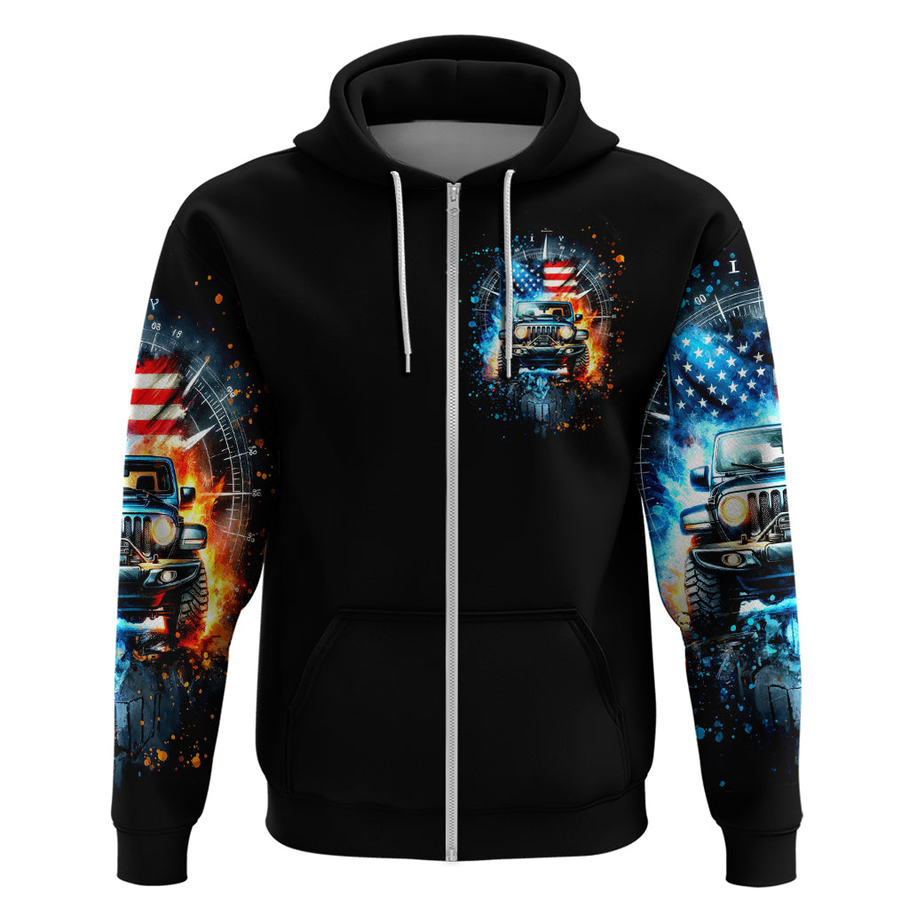 Fire Jeep Zip Hoodie American Jeep Life