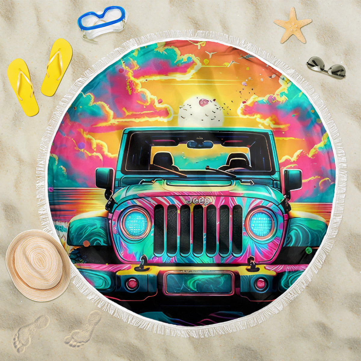 Beach Jeep Beach Blanket The Best Grandmas Drive Jeeps