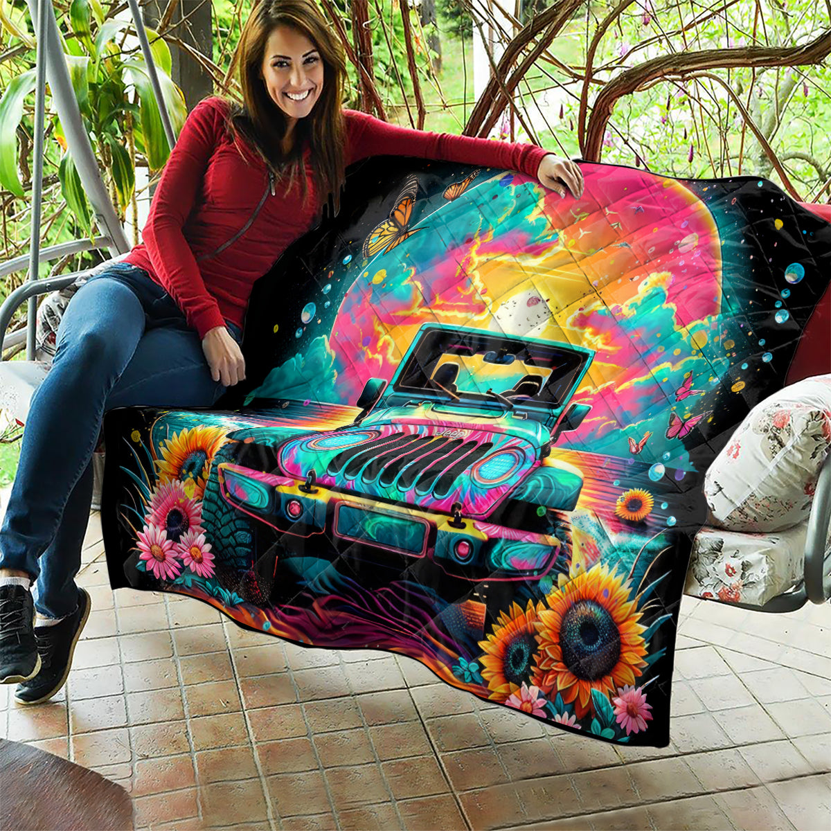 Beach Jeep Quilt The Best Grandmas Drive Jeeps