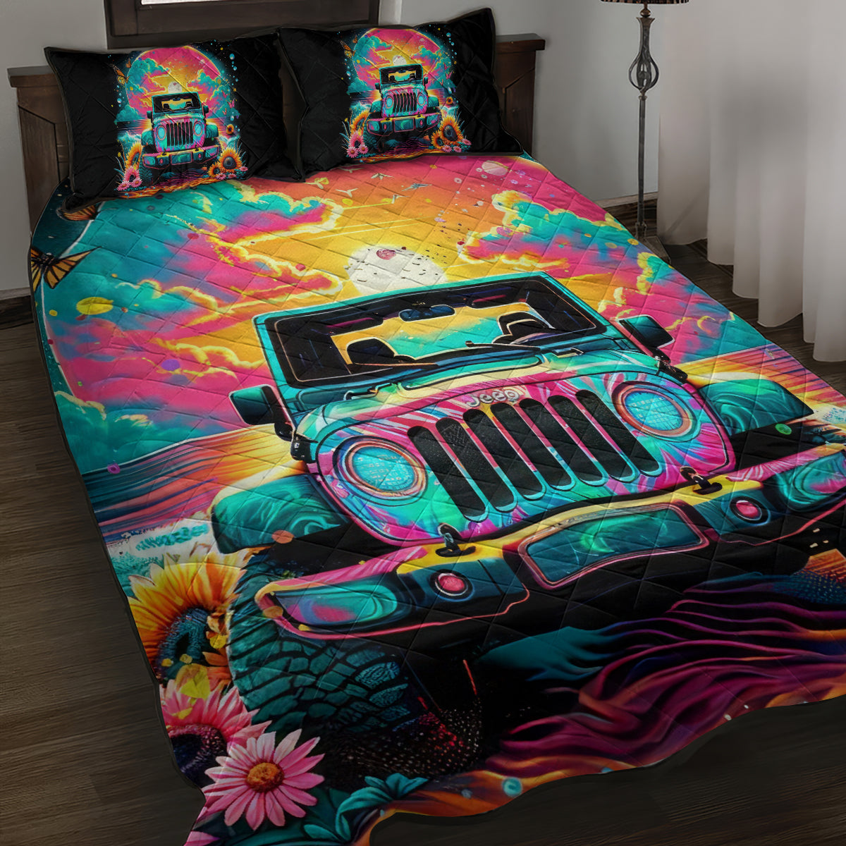 Beach Jeep Quilt Bed Set The Best Grandmas Drive Jeeps