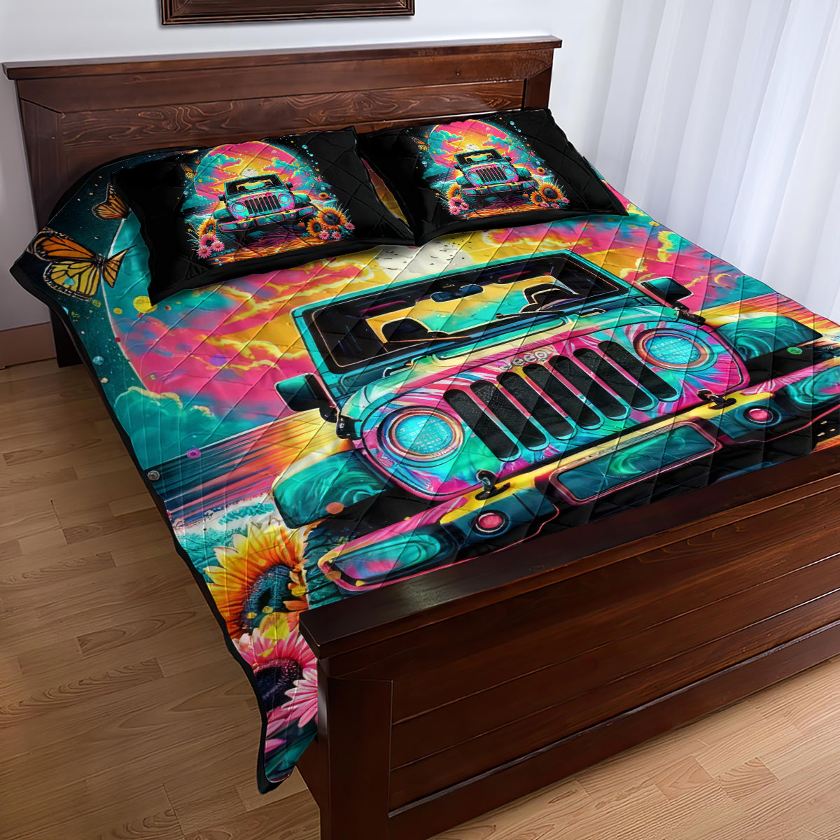 Beach Jeep Quilt Bed Set The Best Grandmas Drive Jeeps