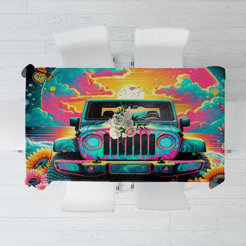 Beach Jeep Tablecloth The Best Grandmas Drive Jeeps