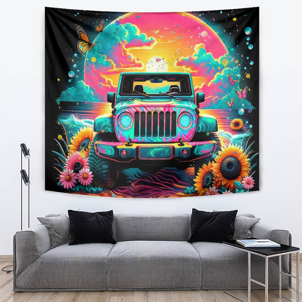 Beach Jeep Tapestry The Best Grandmas Drive Jeeps