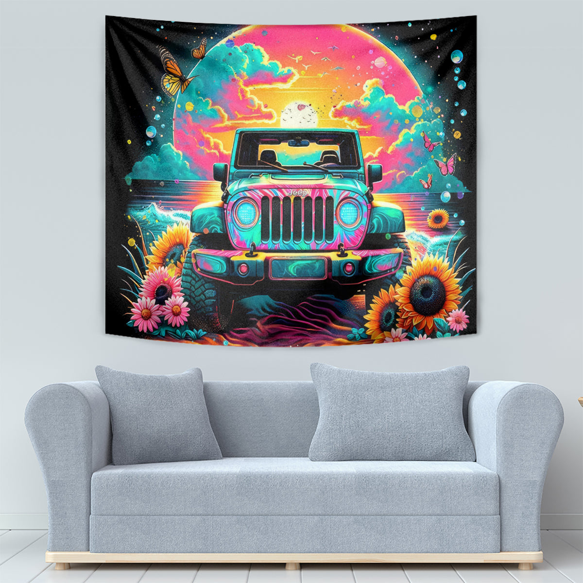 Beach Jeep Tapestry The Best Grandmas Drive Jeeps