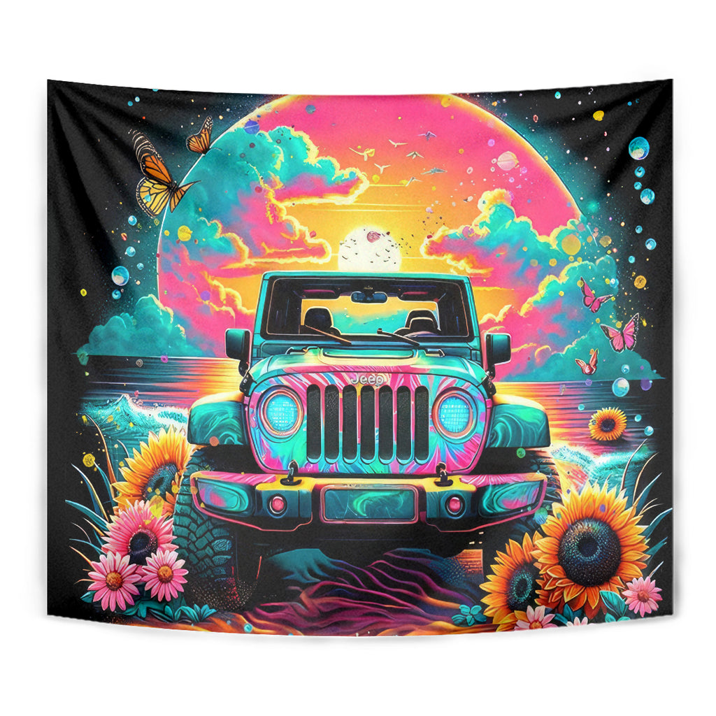 Beach Jeep Tapestry The Best Grandmas Drive Jeeps