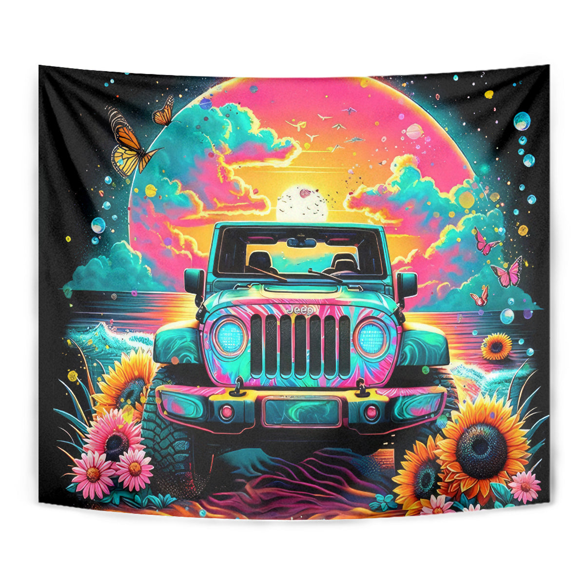 Beach Jeep Tapestry The Best Grandmas Drive Jeeps