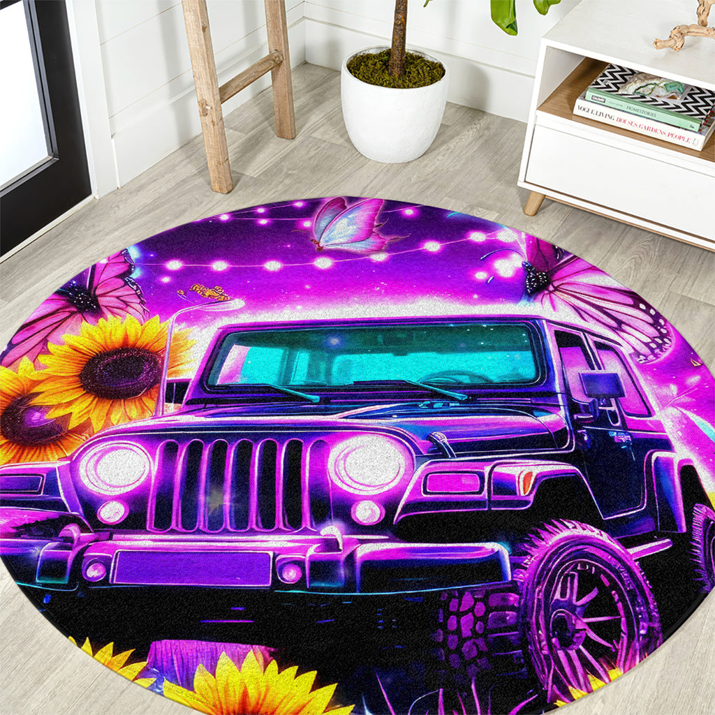 Buffterfly Jeep Round Carpet The Best Grandmas Drive Jeeps