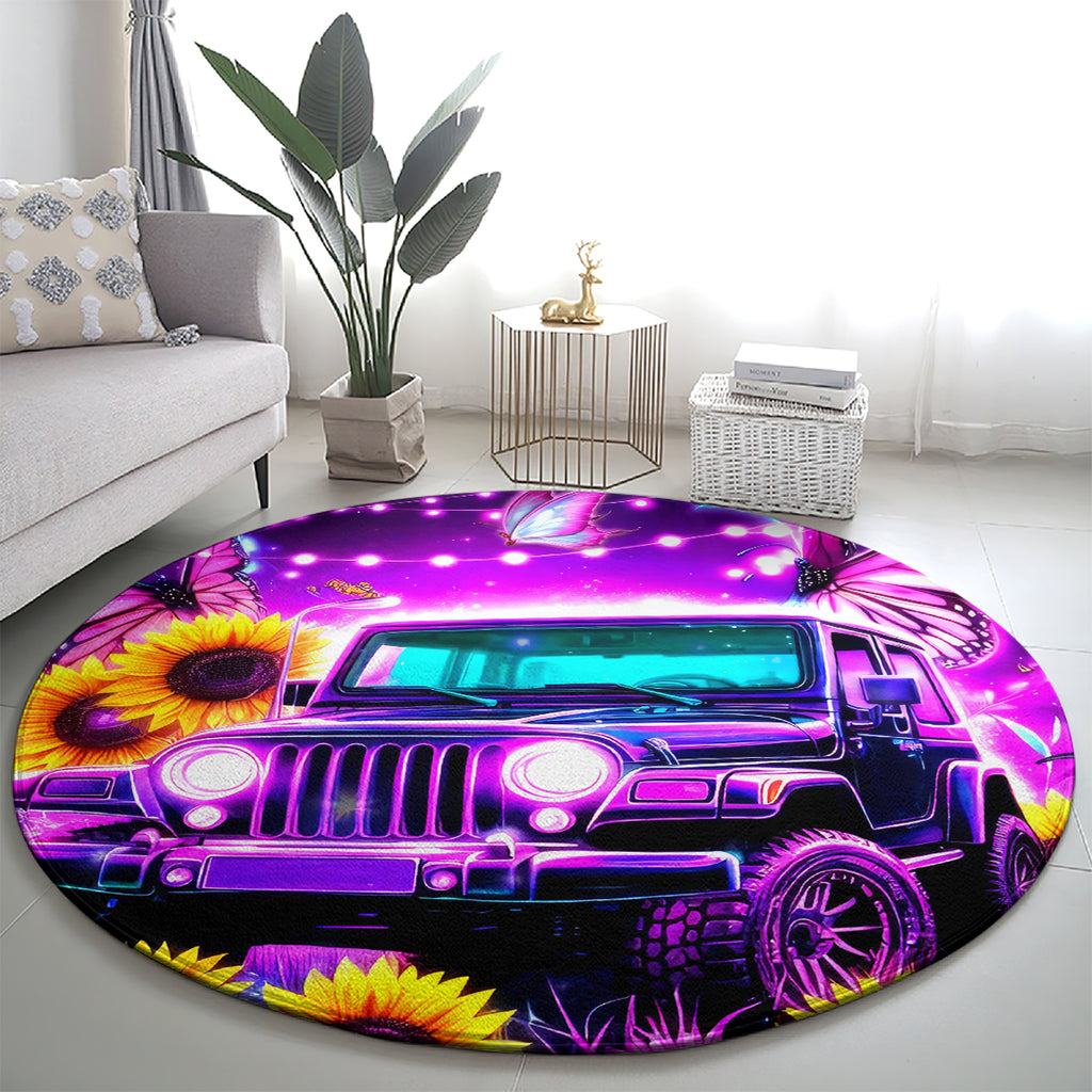 Buffterfly Jeep Round Carpet The Best Grandmas Drive Jeeps