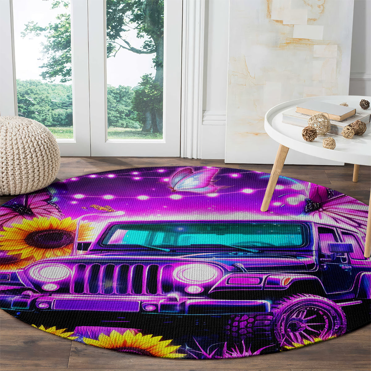 Buffterfly Jeep Round Carpet The Best Grandmas Drive Jeeps