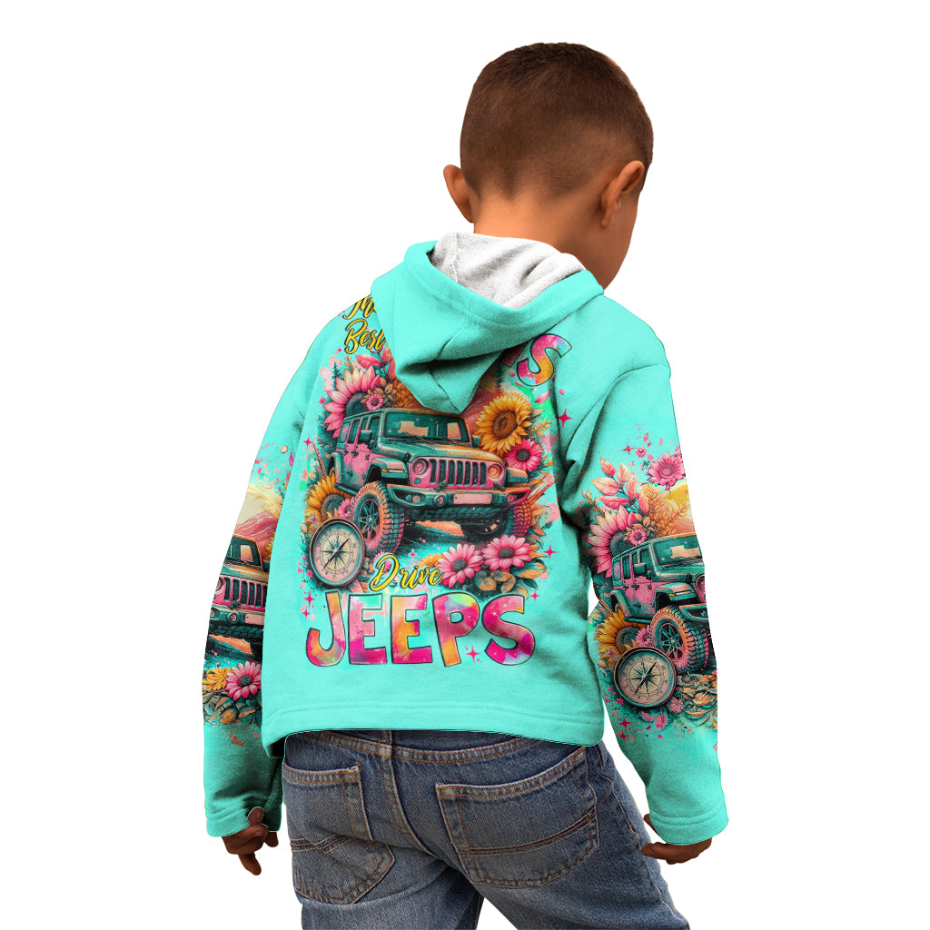 Flower Jeep Kid Hoodie The Best Moms Drive Jeeps