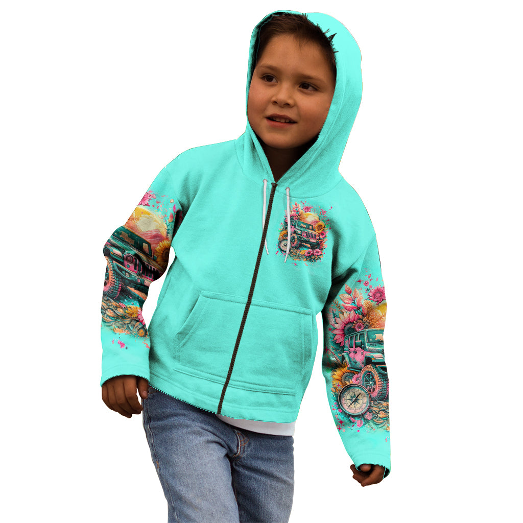 Flower Jeep Kid Hoodie The Best Moms Drive Jeeps