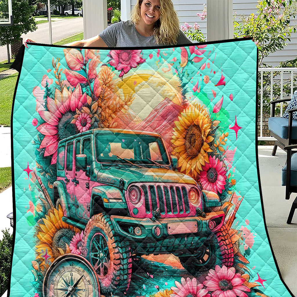 Flower Jeep Quilt The Best Moms Drive Jeeps