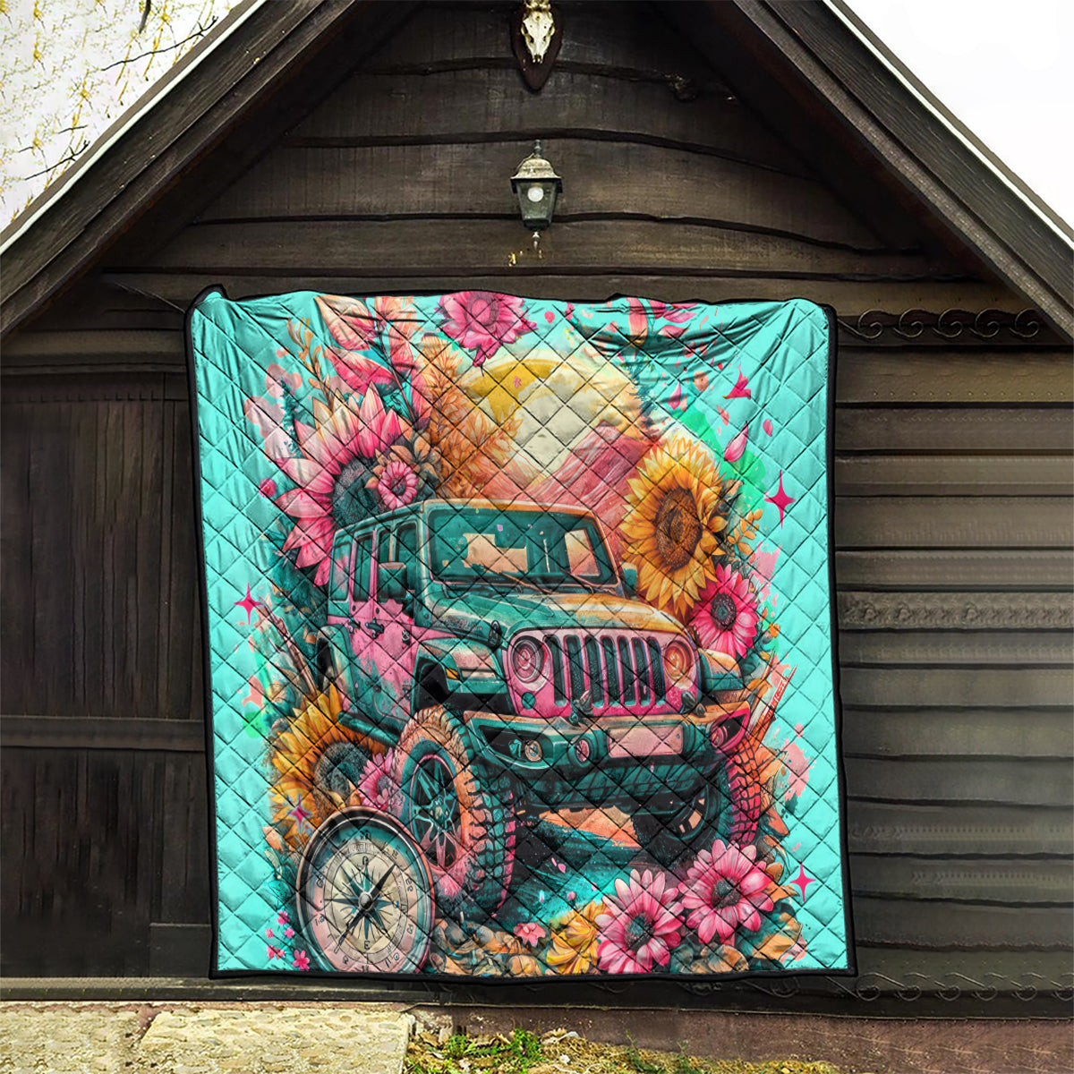Flower Jeep Quilt The Best Moms Drive Jeeps