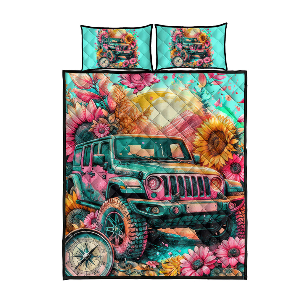 Flower Jeep Quilt Bed Set The Best Moms Drive Jeeps