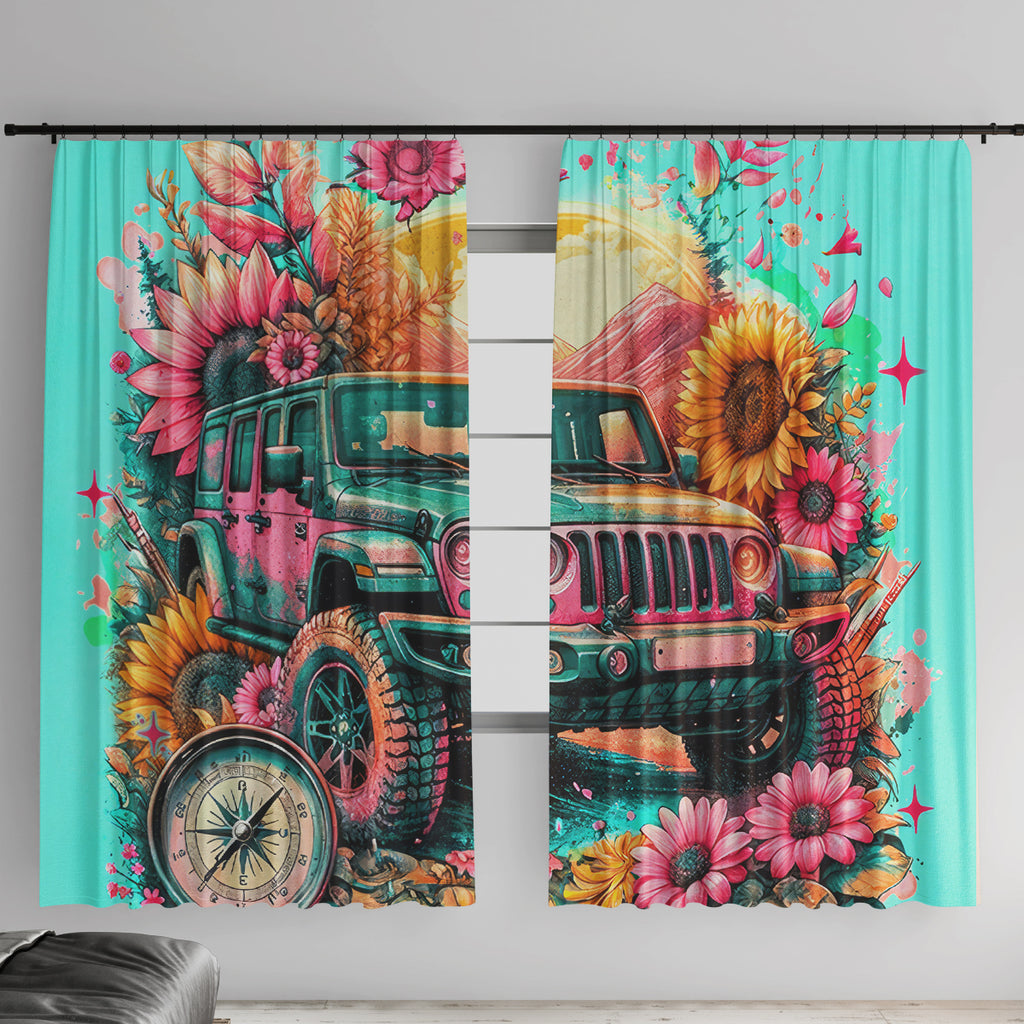 Flower Jeep Window Curtain The Best Moms Drive Jeeps