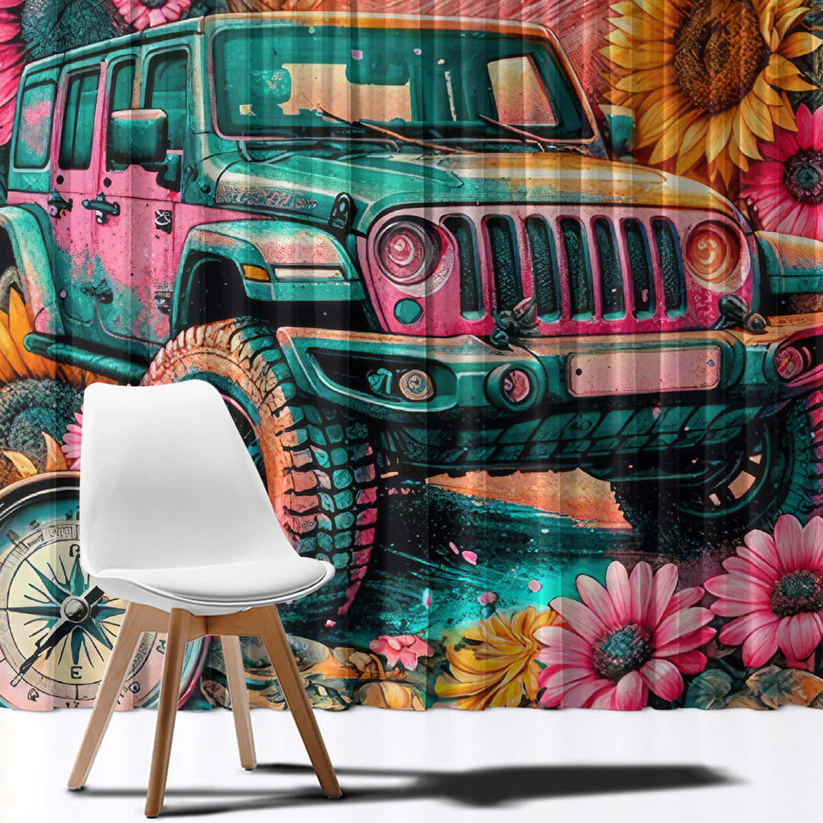 Flower Jeep Window Curtain The Best Moms Drive Jeeps