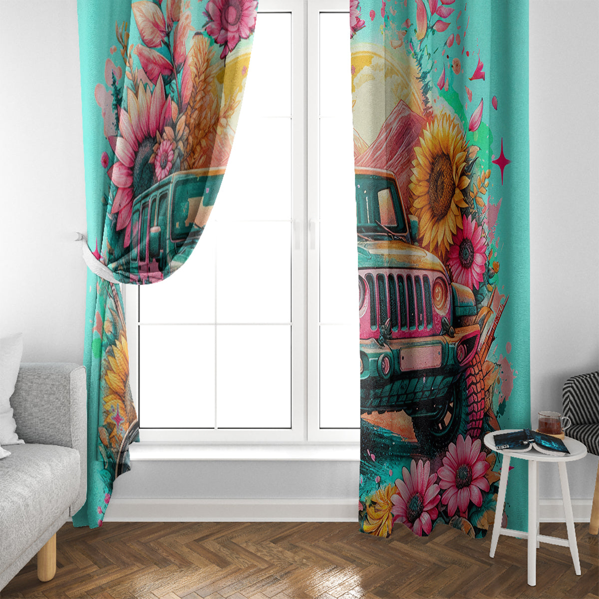 Flower Jeep Window Curtain The Best Moms Drive Jeeps