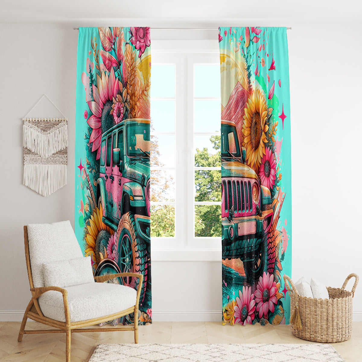 Flower Jeep Window Curtain The Best Moms Drive Jeeps