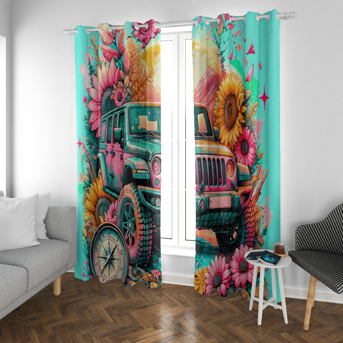 Flower Jeep Window Curtain The Best Moms Drive Jeeps
