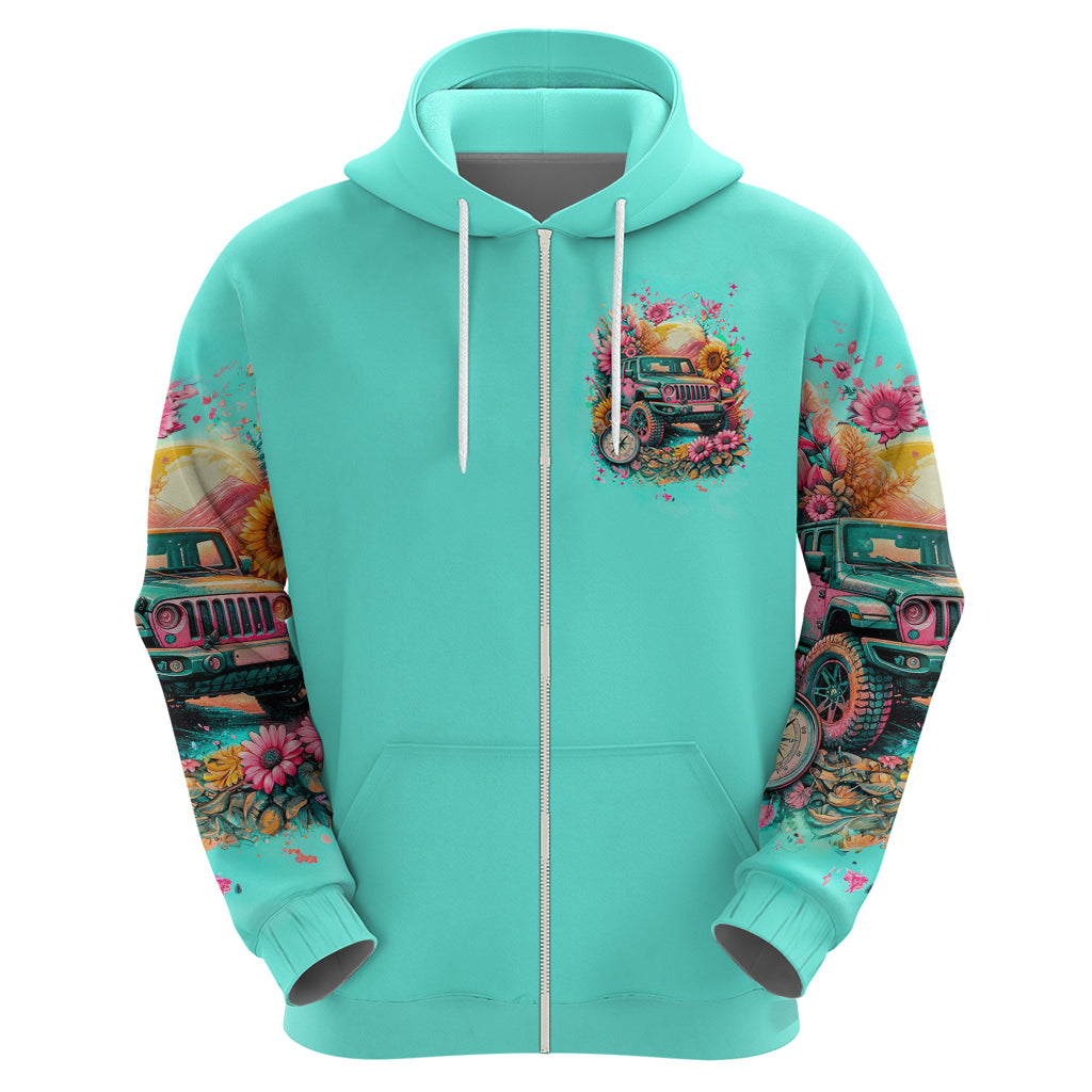 Flower Jeep Zip Hoodie The Best Moms Drive Jeeps