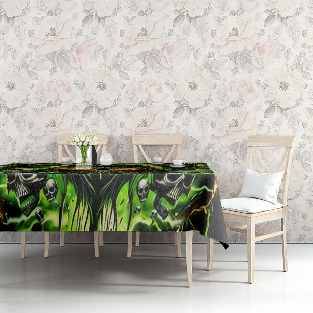 Doule Skull Tablecloth Angel To Some Demon To Most