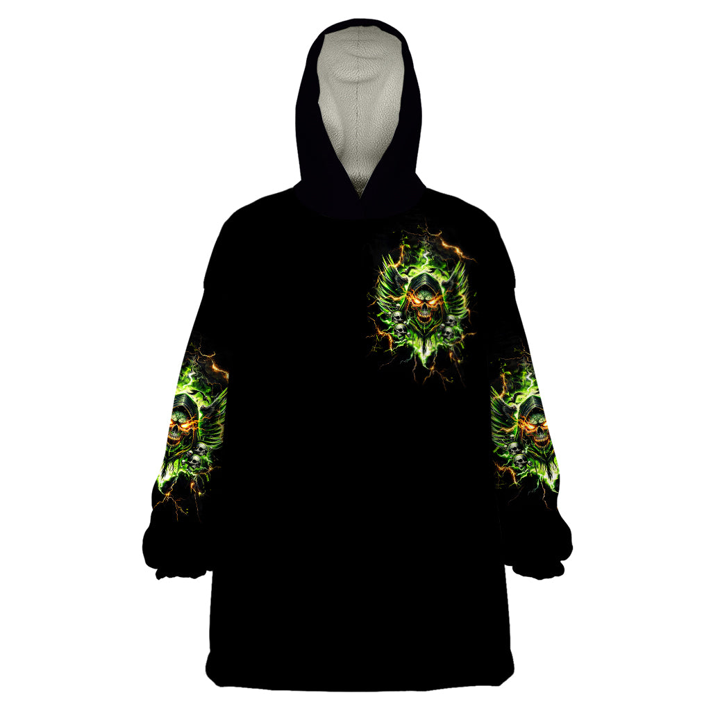 Doule Skull Wearable Blanket Hoodie Angel To Some Demon To Most