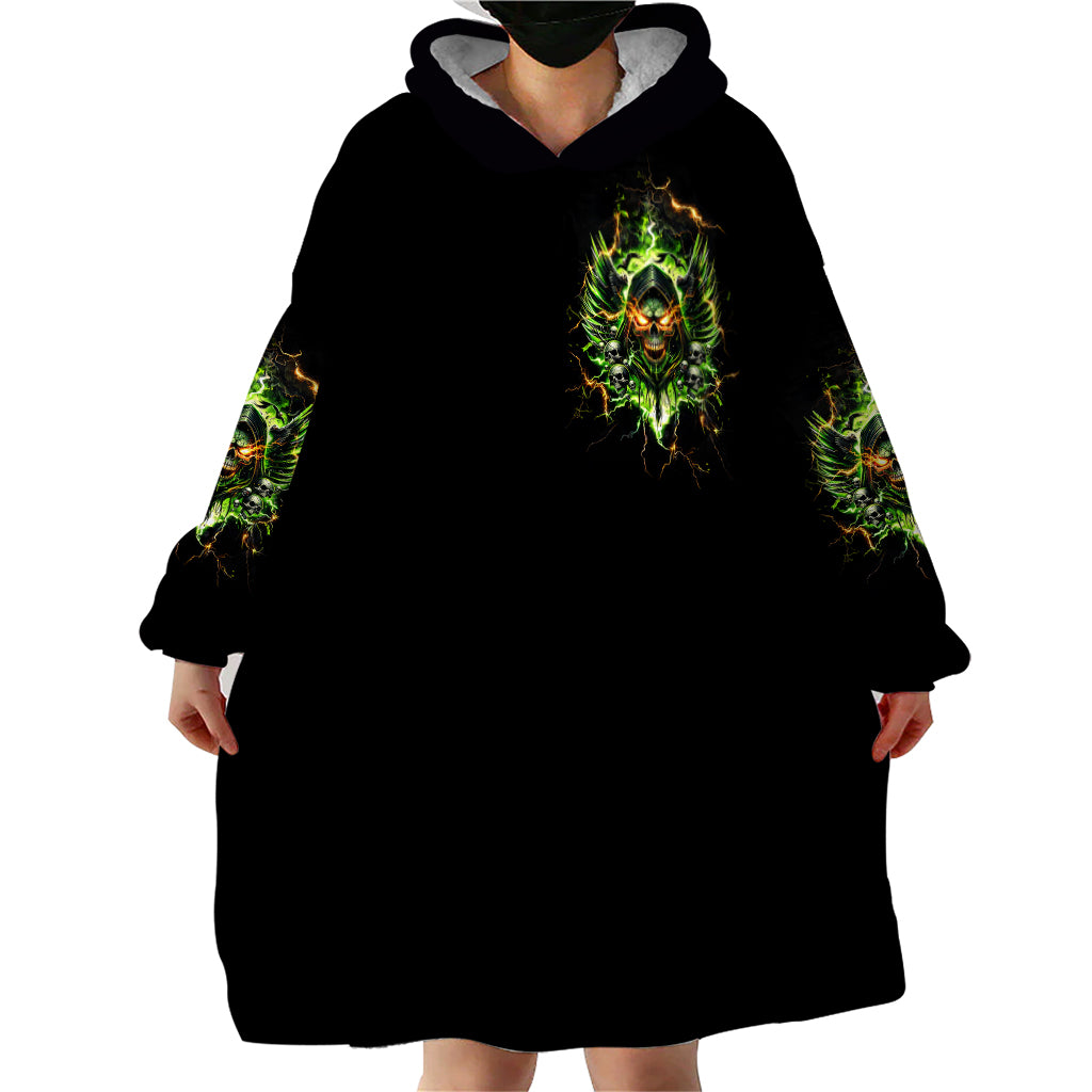 Doule Skull Wearable Blanket Hoodie Angel To Some Demon To Most