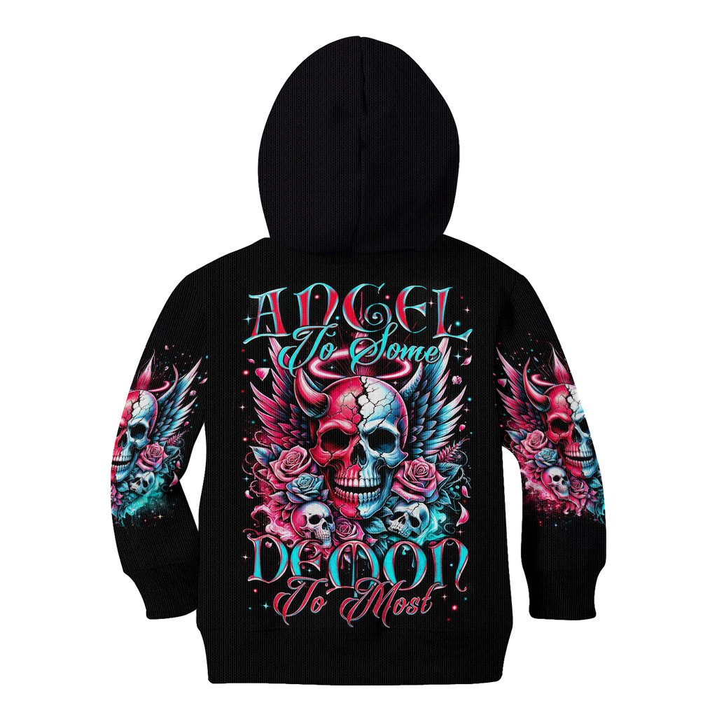 Couple Skull Kid Hoodie She Was And Angel Craving Chaos Demon Seeking Peace