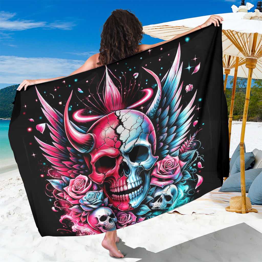 Couple Skull Sarong She Was And Angel Craving Chaos Demon Seeking Peace