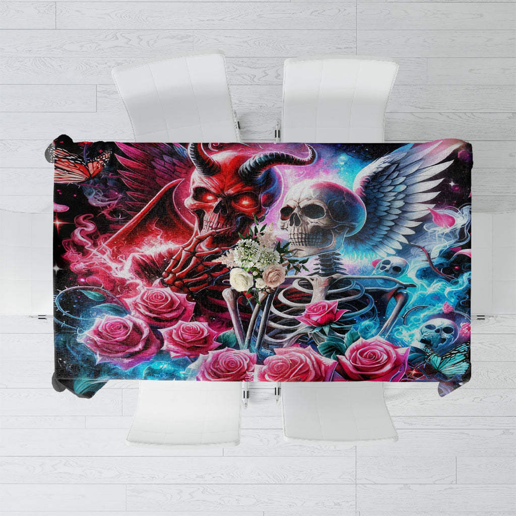Flame Skull Tablecloth I'm Not Anti Social I'm Just Not User Friendly