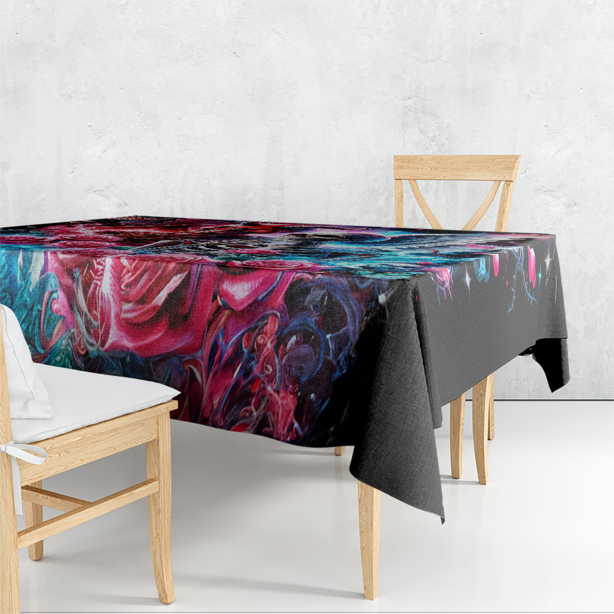 Flame Skull Tablecloth I'm Not Anti Social I'm Just Not User Friendly