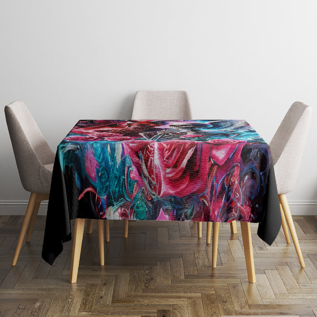 Flame Skull Tablecloth I'm Not Anti Social I'm Just Not User Friendly