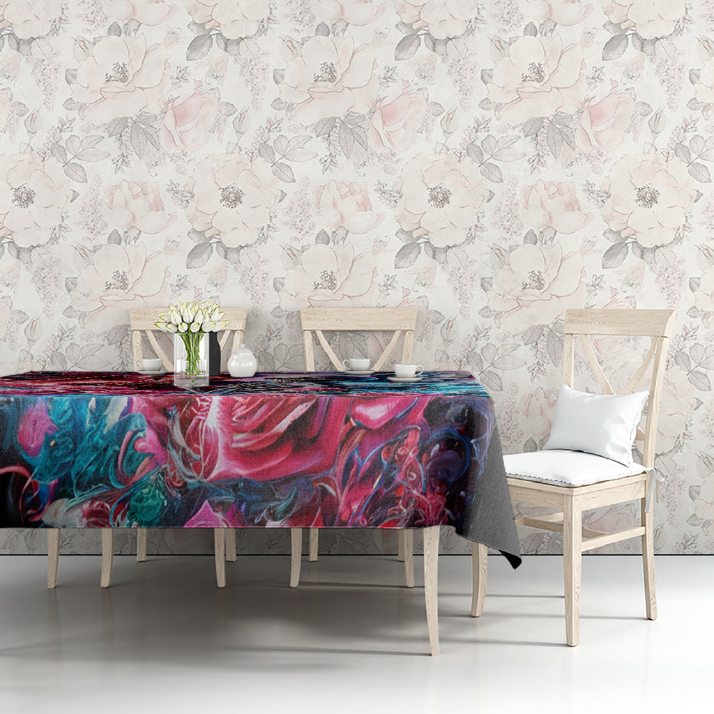 Flame Skull Tablecloth I'm Not Anti Social I'm Just Not User Friendly