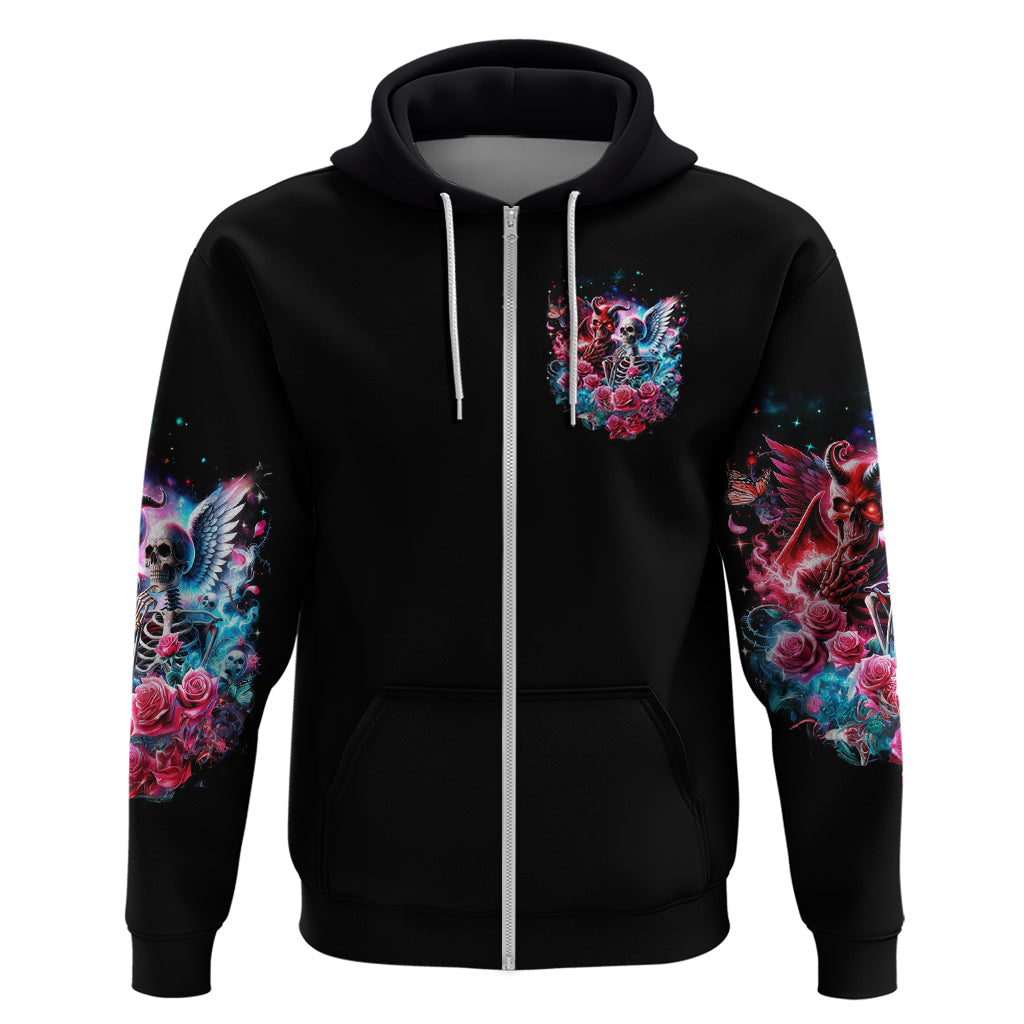 Flame Skull Zip Hoodie I'm Not Anti Social I'm Just Not User Friendly