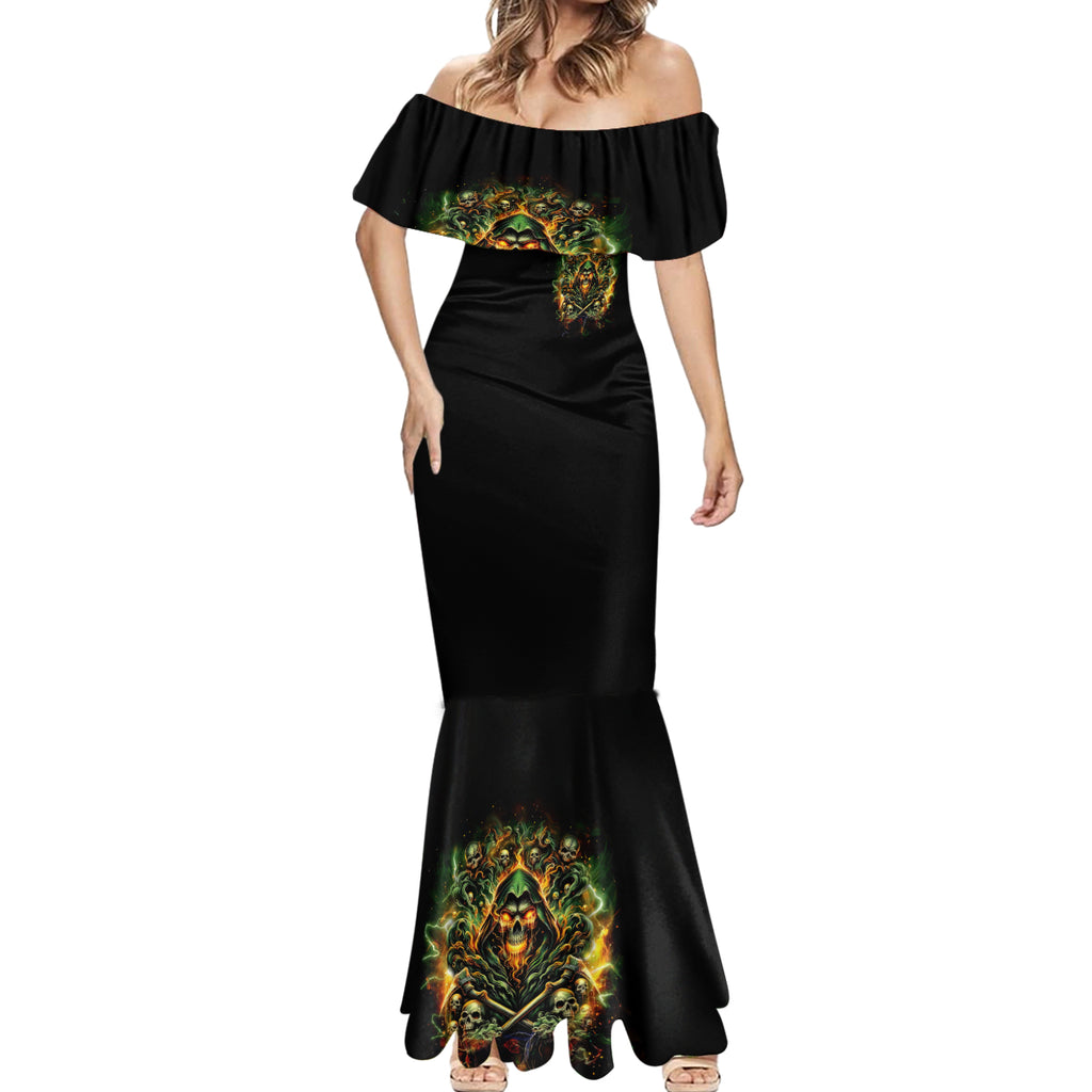 Rose Skull Mermaid Dress Don't Try Figure Me out