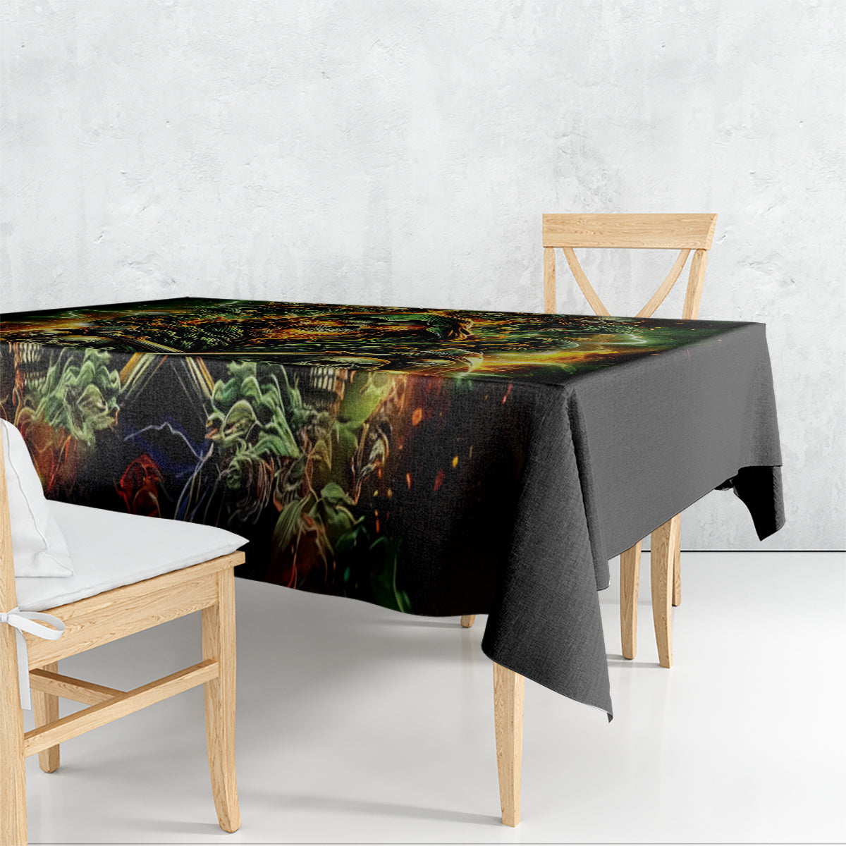 Rose Skull Tablecloth Don't Try Figure Me out