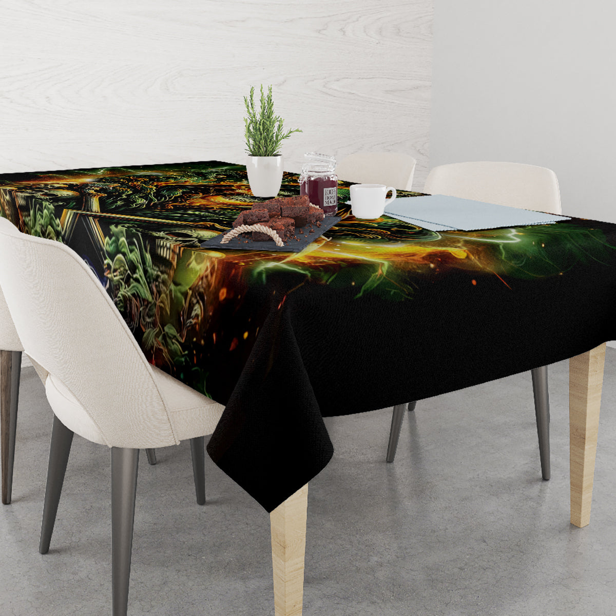 Rose Skull Tablecloth Don't Try Figure Me out