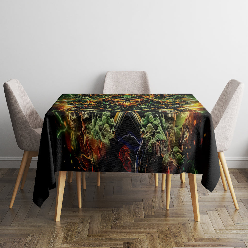Rose Skull Tablecloth Don't Try Figure Me out