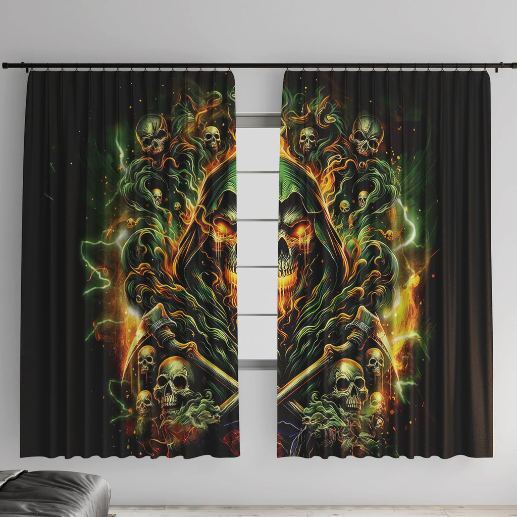 Rose Skull Window Curtain Don't Try Figure Me out